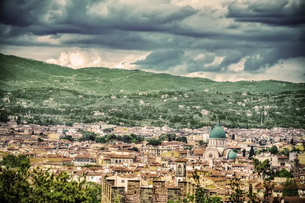 Florence panorama in vintage Toon effect — Stockfoto