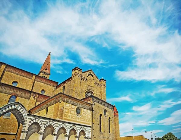 Santa Maria Novella under a dramatic sky in Florence — Stock Photo, Image