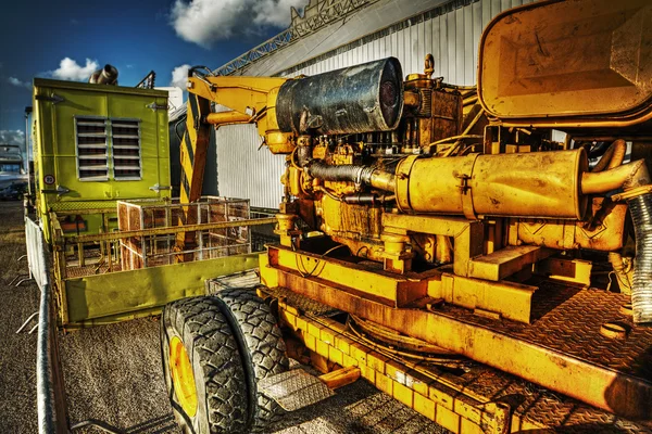 Close up of a mobile crane in hdr — Stock Photo, Image