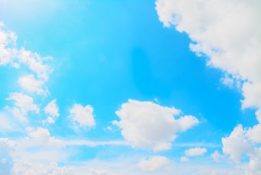 beyaz bulutlar n mavi gökyüzü