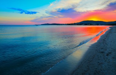 Maria Pia Beach renkli günbatımı
