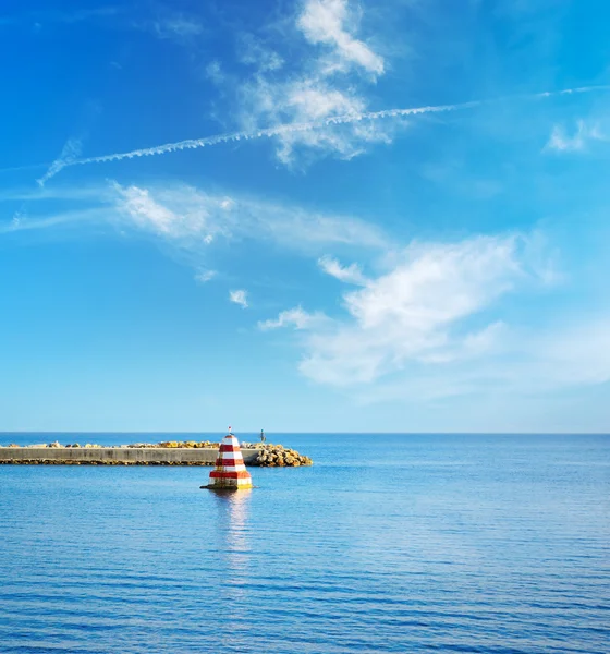 Stintino dock on a cloudy day — Stock Photo, Image