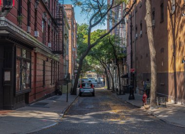 Greenwich Village 'da Picturesque Caddesi. Manhattan, New York City, ABD
