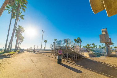 Los Angeles, CA, ABD - 3 Kasım 2016: Dünyanın en ünlü Muscle Beach 'i