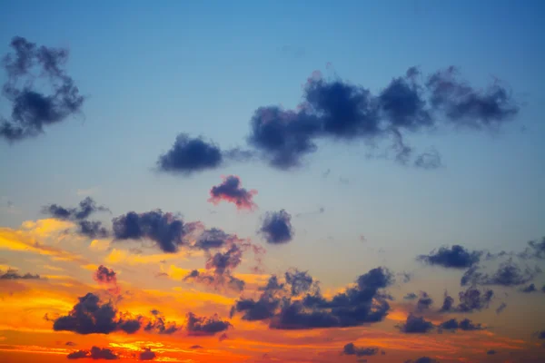 Sunset with dark clouds — Stock Photo, Image