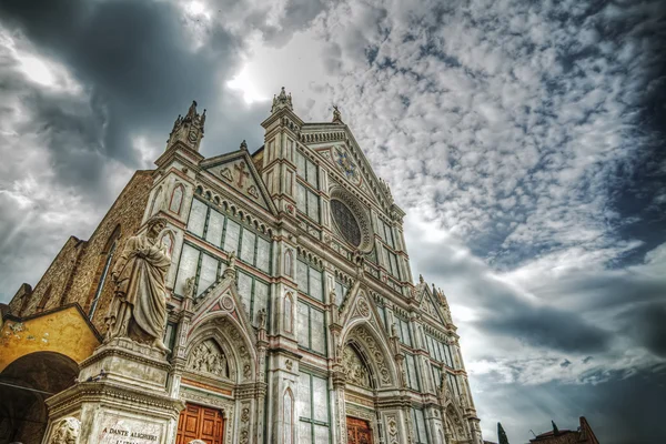 Santa Croce cathedral in hdr tone mapping effect — Stock Photo, Image