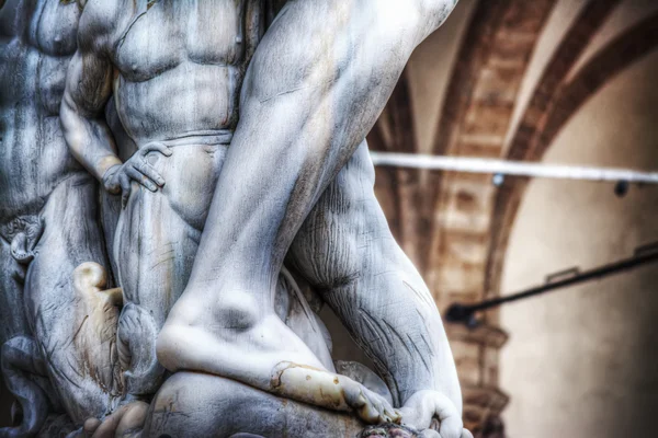 Detail of Neptune statue foot — Stock Photo, Image
