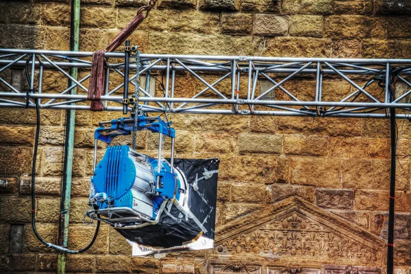 Filmspot Licht im Palazzo Vecchio in Florenz — Stockfoto