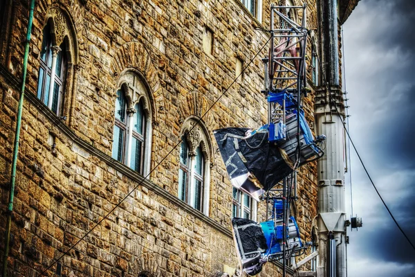 Luci spot cinematografiche a Palazzo Vecchio — Foto Stock