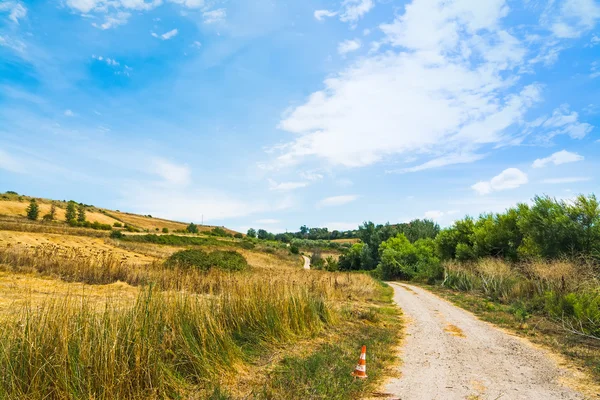 Strada sterrata sotto le nuvole in Sardegna — Foto Stock