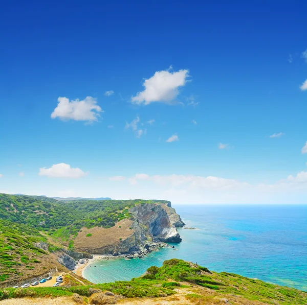 Spiaggia di Lampianu vista dall'alto — Foto Stock