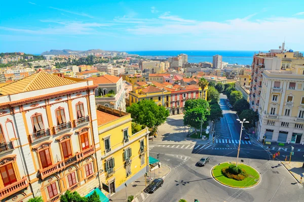 Paisaje urbano de Cagliari en un día claro — Foto de Stock