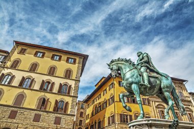 XVI. yüzyıl Cosimo ı Piazza della Signoria heykeli