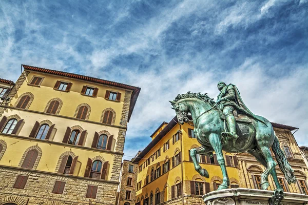 XVI-talet Cosimo jag staty i Piazza della Signoria — Stockfoto