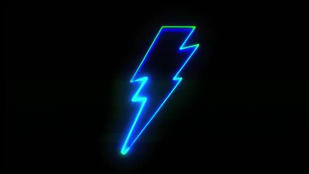Blue Bolt Glitched forma design gráfico movimento. — Vídeo de Stock