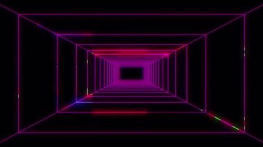 Renkli Tünel Aralı Şekil Tasarım Hareketi Grafiği.