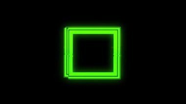 Yeşil Kutular Arızalı şekil tasarım hareketi grafiği.