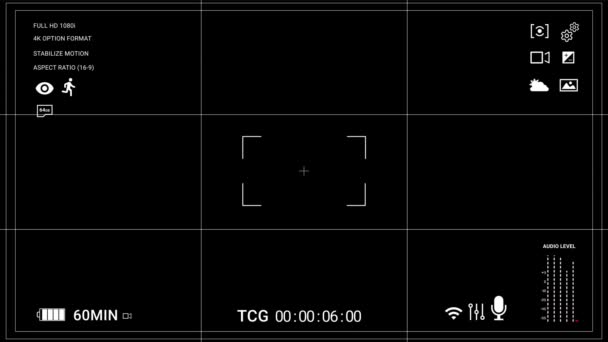 Video recorder. Animatie spelen. Beelden van de schermmodus. — Stockvideo
