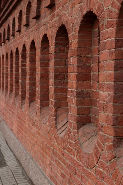 Dinding benteng bata merah — Stok Foto