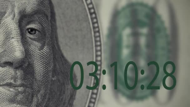 Franklin tiempo es dinero — Vídeo de stock