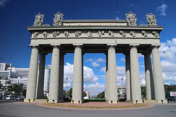Vista do Arco Triunfal de Moscou em São Petersburgo Fotografia De Stock