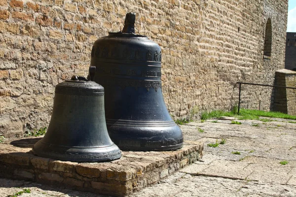 Two church bells  from the fortress wall close to — Stock Photo, Image