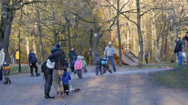 Petersburg Rusland Oktober 2020 Recreatie Spel Voor Volwassenen Kinderen Met — Stockvideo