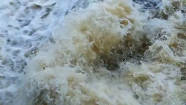 Τραχύ Λευκό Ποτάμι Αργή Κίνηση — Αρχείο Βίντεο