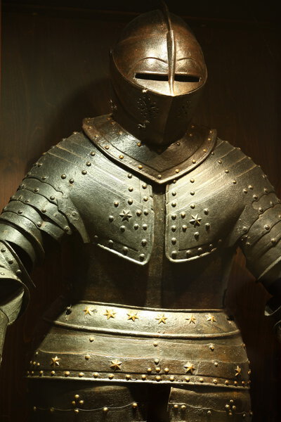 Ancient military armor showing