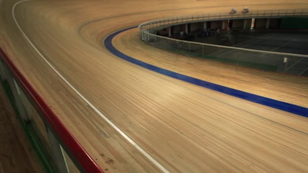 Pursuit cycling track — Stock Video