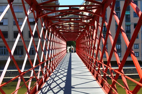 Rote Brückenperspektive — Stockfoto