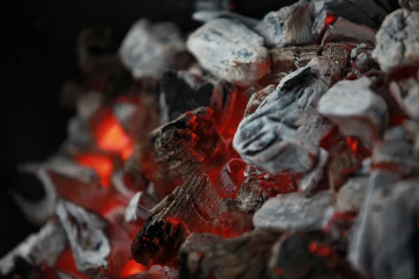 Fireplace burning charcoal — Stock Photo, Image