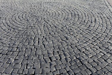 Eski pürüzsüz cobblestones