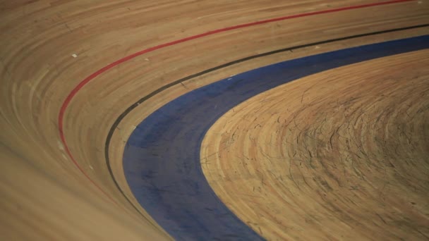 Cyclists to ride fast in a curve close-up — Stock Video