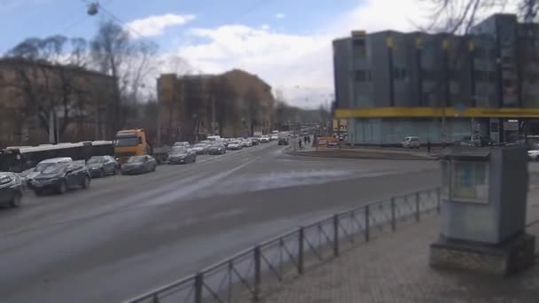 Stad verkeer time-lapse — Stok video