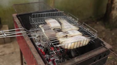 Kömürlerde balık pişirme