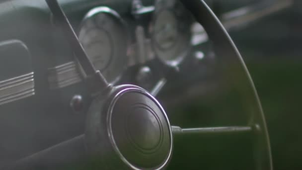 Antika araba kamera hareket — Stok video
