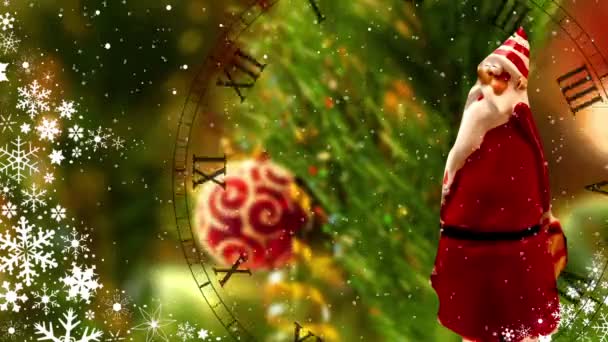 Relojes de Santa Claus — Vídeos de Stock