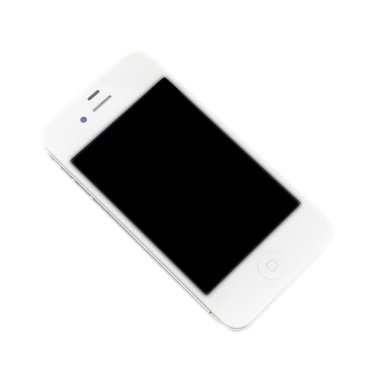 Apple iphone beyaz beyaz arka plan üzerinde izole