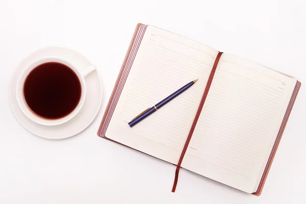 Flat lay foto da mesa de escritório — Fotografia de Stock