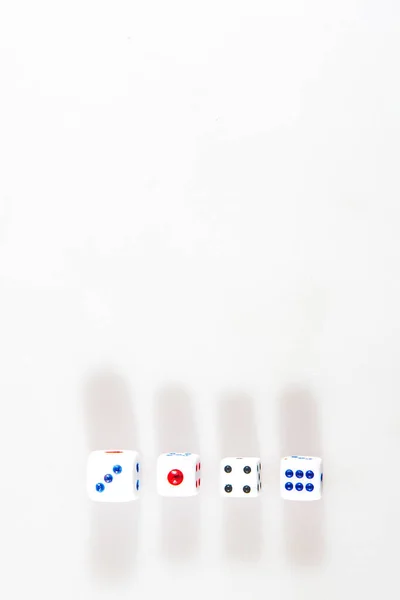 Casino dice on a white background. Games of chance