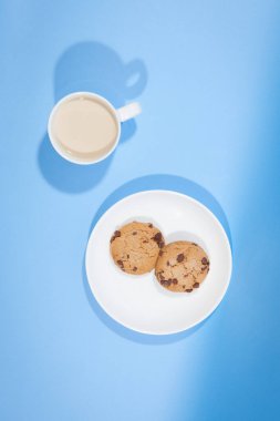 Kahvaltıda kurabiye ve kahve ya da hafif bir atıştırmalık. Güneşli gün atmosferi