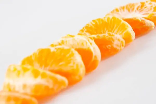 Even Row Fresh Tangerines Theme Kitchen Design Magazine Cookbook — Stock Photo, Image