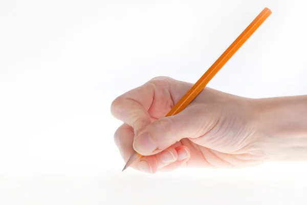 Nő kezében egy ceruza — Stock Fotó