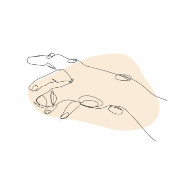 El çizgisi sanatı. El boyası. Elle çizim. Vektör İllüstrasyonu.