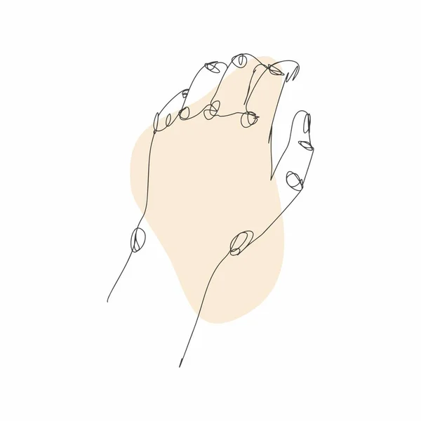Hands Line Art Hand Painting Vector Sketch Hand Vector Illustration — Stock Vector