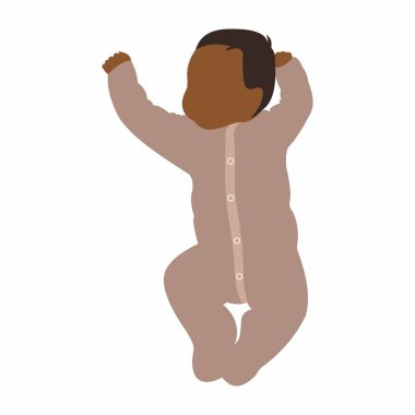 Soyut çocuk. Baskı için vektör illüstrasyonu, davet tasarımı, bebek partisi, poster tasarımı, çocuk odası