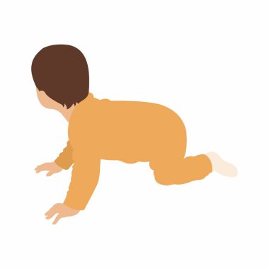 Soyut çocuk. Baskı için vektör illüstrasyonu, davet tasarımı, bebek partisi, poster tasarımı, çocuk odası