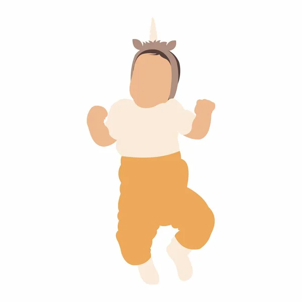 Abstrakcyjne Dziecko Wektor Ilustracji Druku Projekt Zaproszenia Baby Shower Projekt — Wektor stockowy