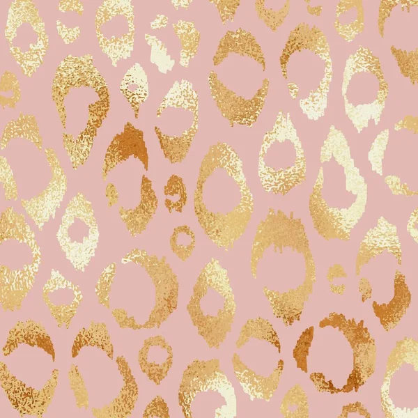 Pelle Leopardo Oro Rosa Imitazione Texture Oro Sfondo Vettoriale Illustrazioni Stock Royalty Free